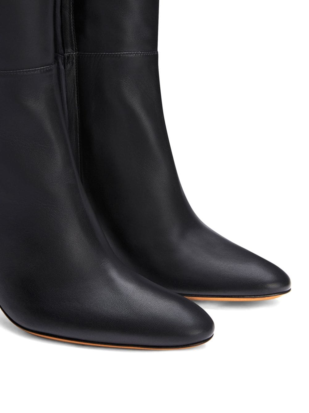 Shop Alexandre Vauthier 105mm Almond-toe Leather Boots In Black