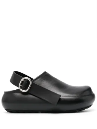 JIL SANDER ブラックレザーシューズ JIL SANDER（ジルサンダー） プレーントゥ レザーシューズ