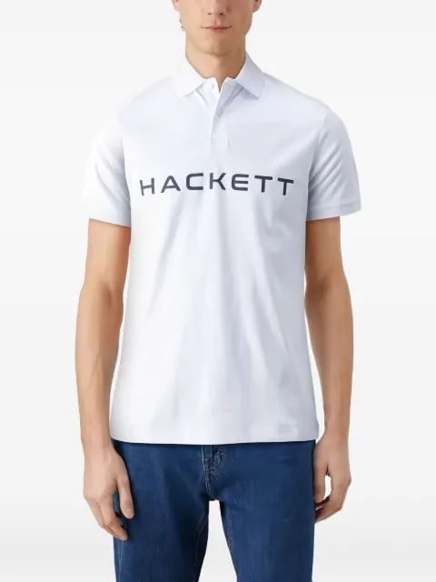 Hackett logo-print polo shirt