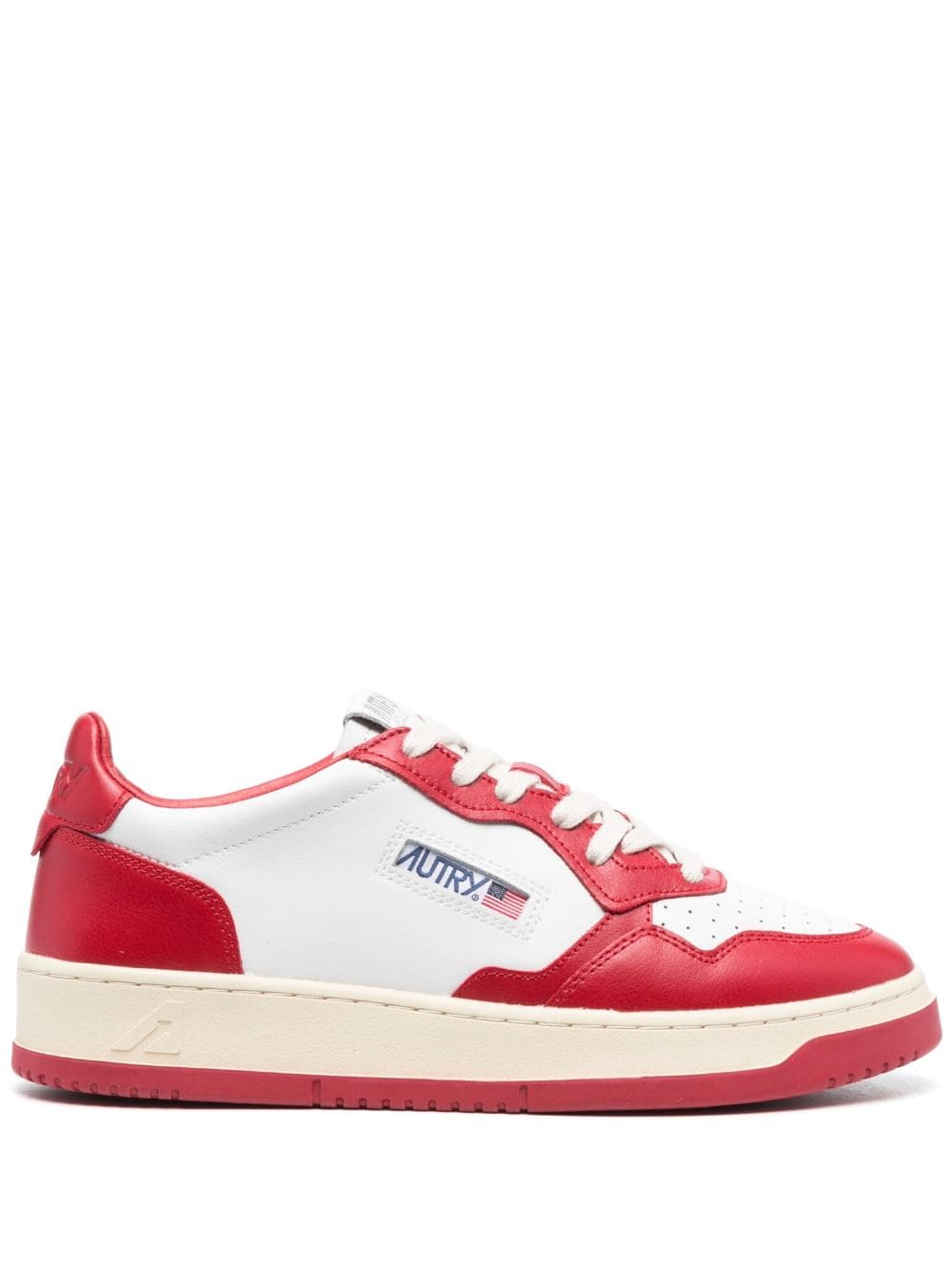Autry Medalist colour-block leather sneakers - White