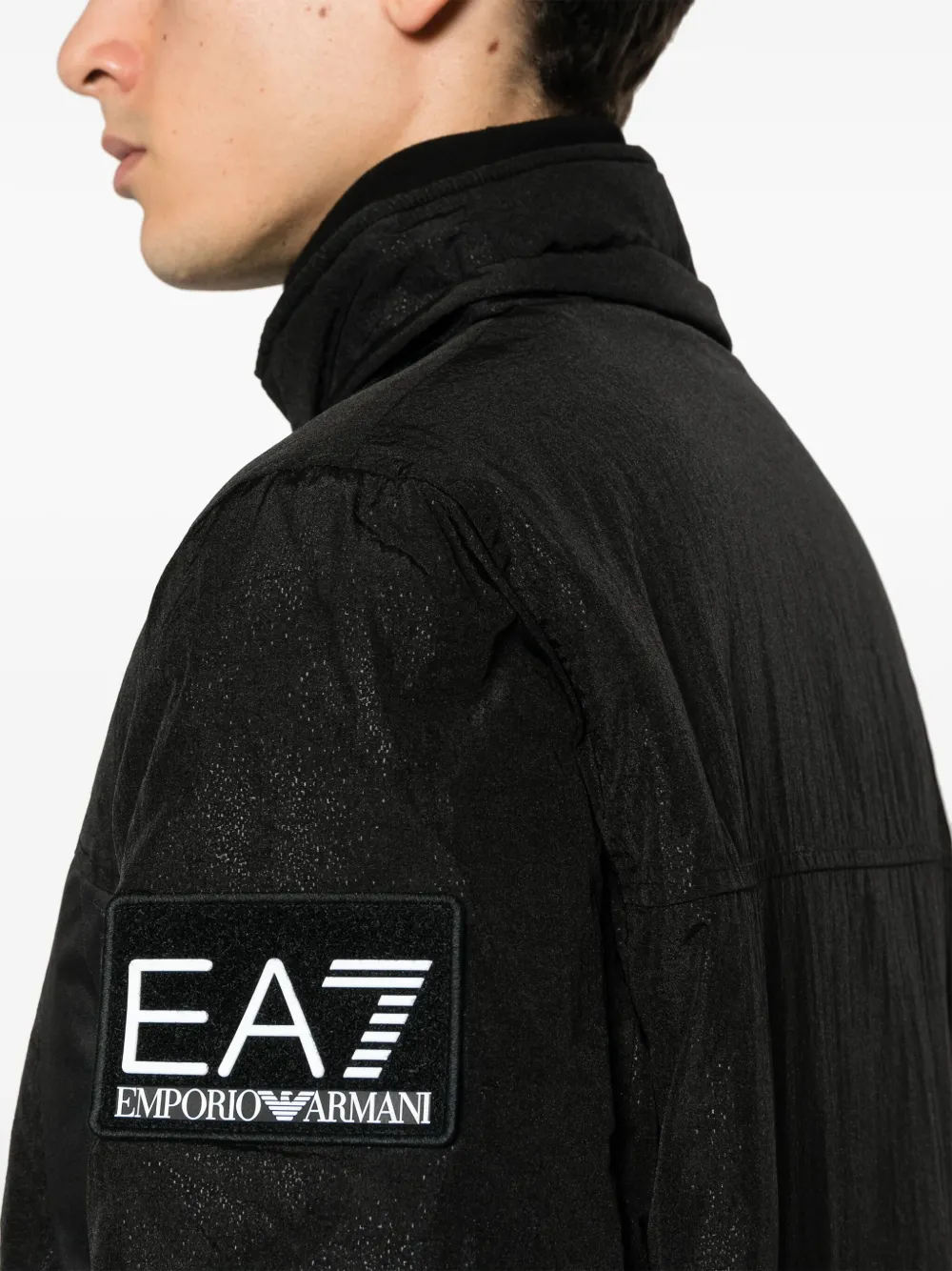 Ea7 Emporio Armani logo-patch hooded jacket Men