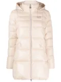 Ea7 Emporio Armani logo-print hooded padded jacket - Neutrals