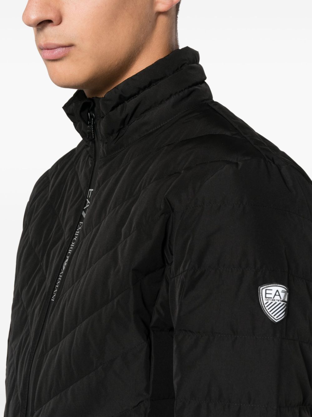 Ea7 Emporio Armani logo-patch quilted jacket Men