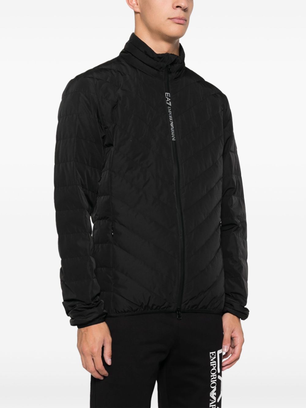 Ea7 Emporio Armani logo-patch quilted jacket Men