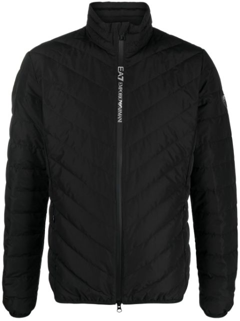 Ea7 Emporio Armani logo-patch quilted jacket Men