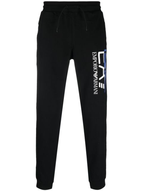 Ea7 Emporio Armani logo-print cotton track pants