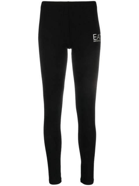 Ea7 Emporio Armani logo-print cotton leggings Women