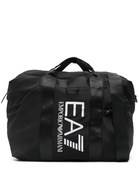 Ea7 Emporio Armani logo-print zipped holdall