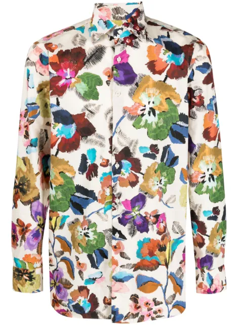 Gabriele Pasini floral-print cotton shirt