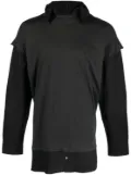 MM6 Maison Margiela long-sleeve layered hooded T-shirt - Black