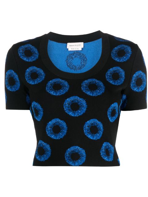 Alexander McQueen - eye-jacquard knitted top