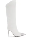 Alexandre Vauthier 90mm leather boots - White