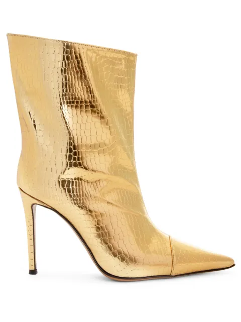 Alexandre Vauthier Alex metallic finish 105mm ankle boots