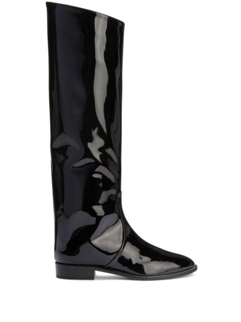 Alexandre Vauthier Sharon 20mm patent-finish boots