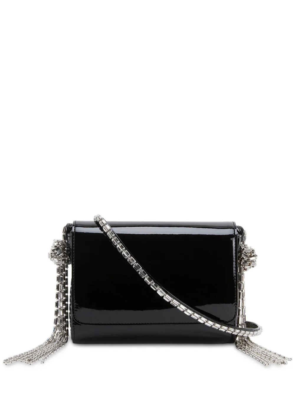 patent-finish clutch bag