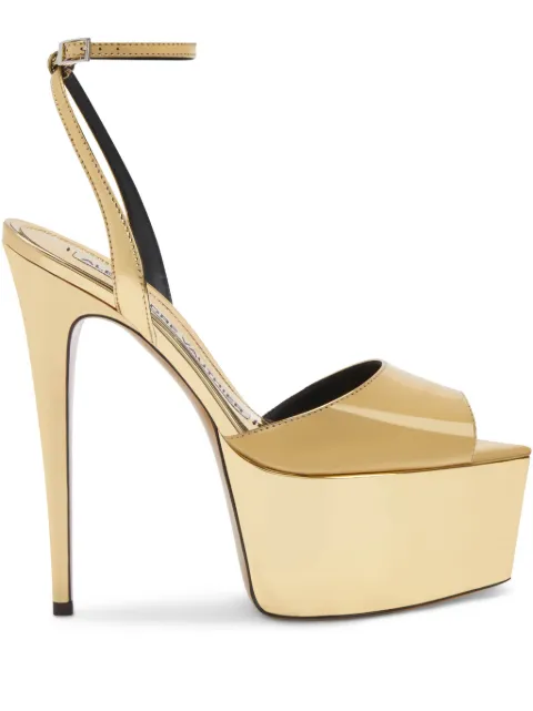 Alexandre Vauthier 116mm metallic finish sandals 