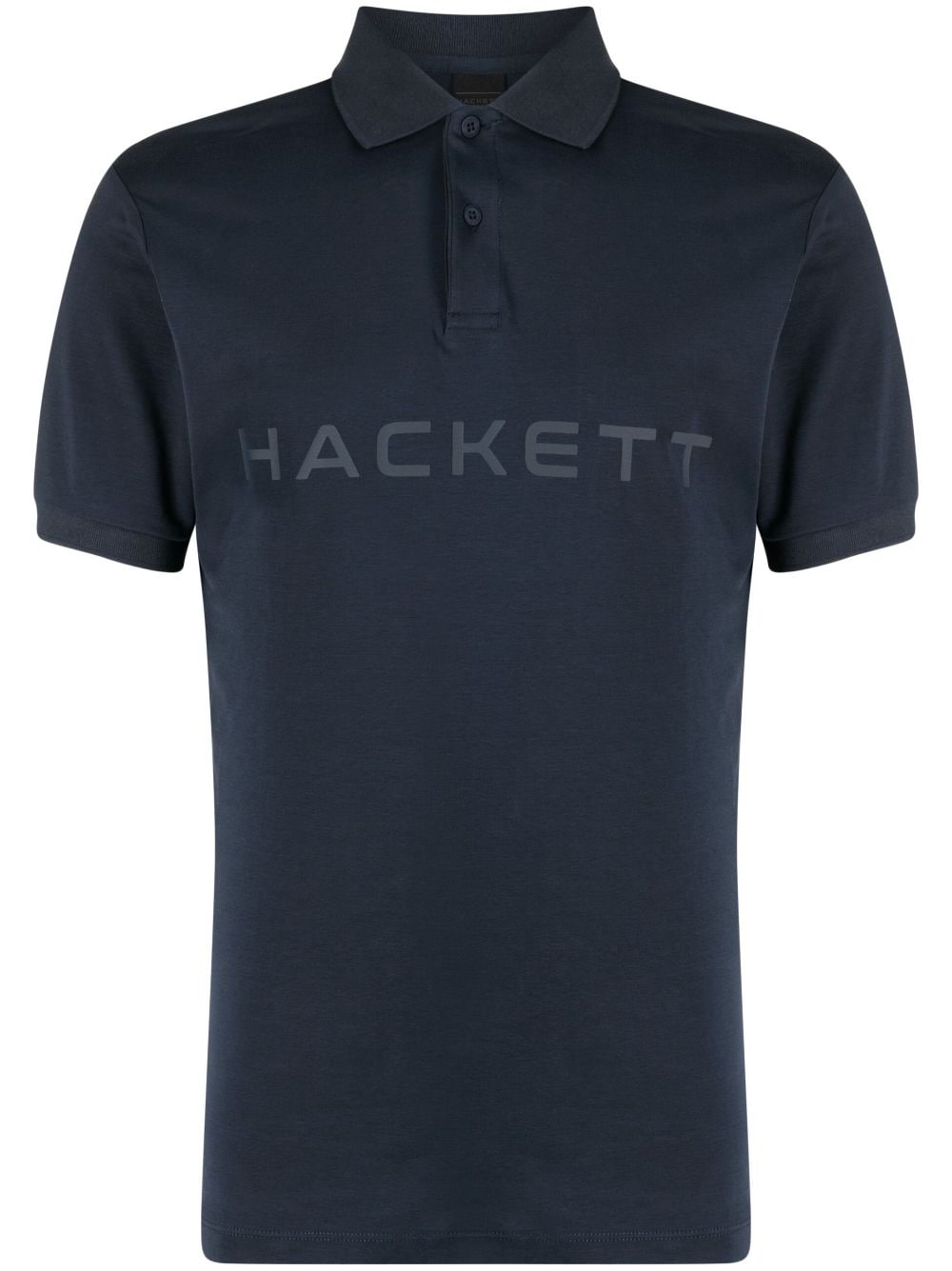 Hackett Logo-print Cotton Polo Shirt In Blue