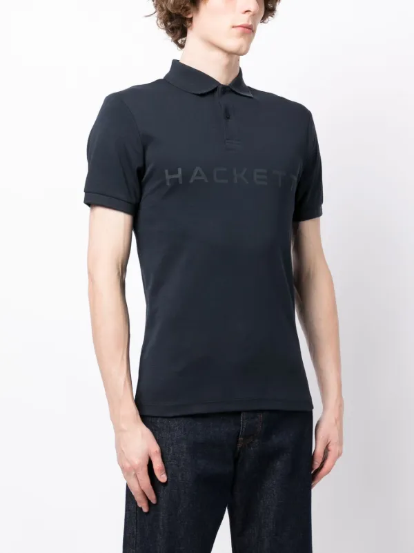 Hackett logo print Cotton Polo Shirt Farfetch