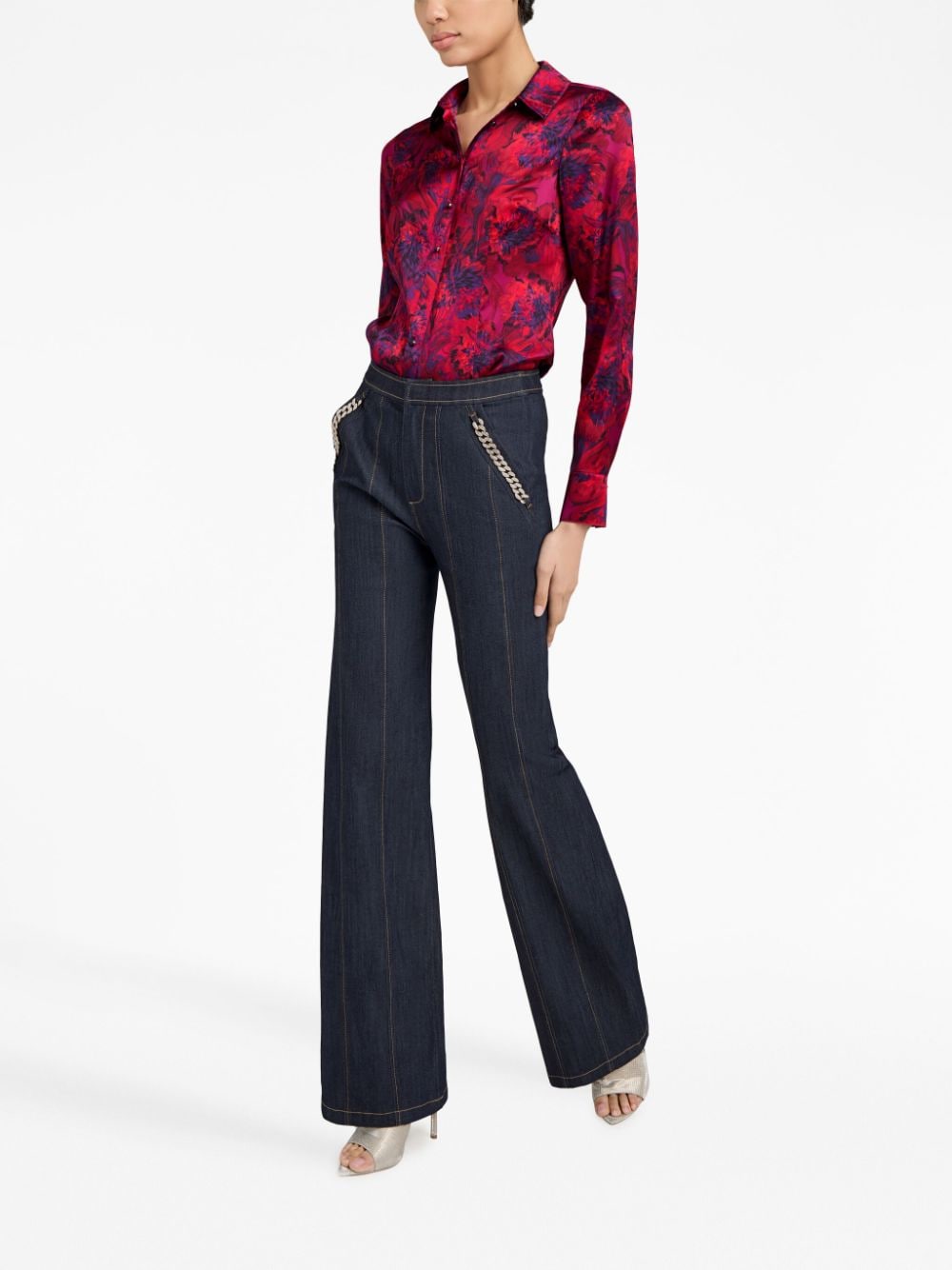 Cinq A Sept Blouse met abstracte print Rood