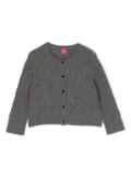 Cashmere in Love Kids Alaska cable-knit mini cardigan - Grey