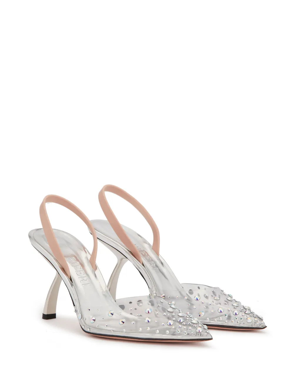 Shop Piferi Upnova 85mm Crystal-embellished Pumps In White