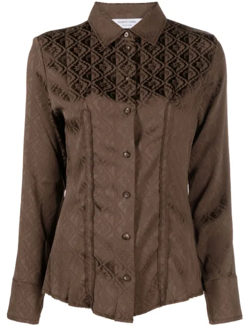 Marine Serre Camisa com estampa monogramada