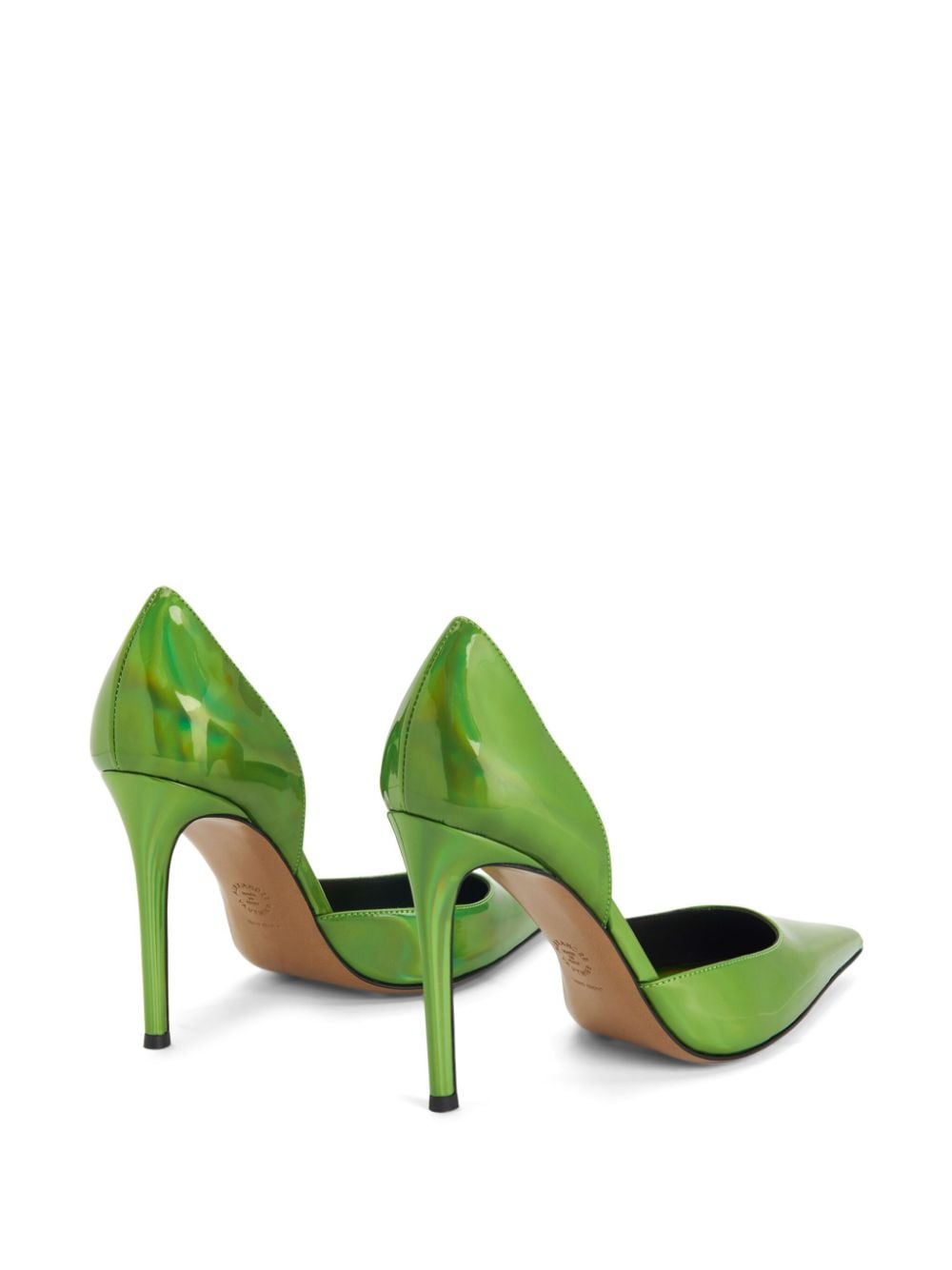 Shop Alexandre Vauthier 105mm Leather Pumps In Green