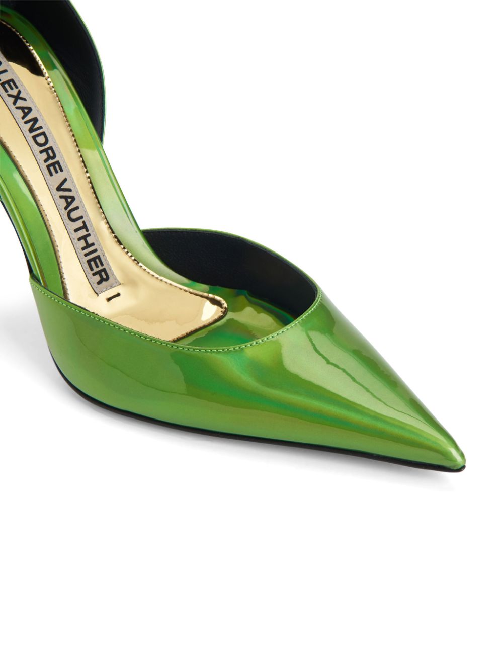Shop Alexandre Vauthier 105mm Leather Pumps In Green