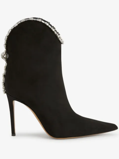 Alexandre Vauthier crystal-embellished detail 105mm boots