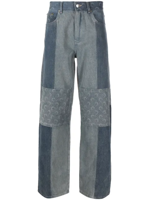 Marine Serre Regenerated Denim straight-leg trousers