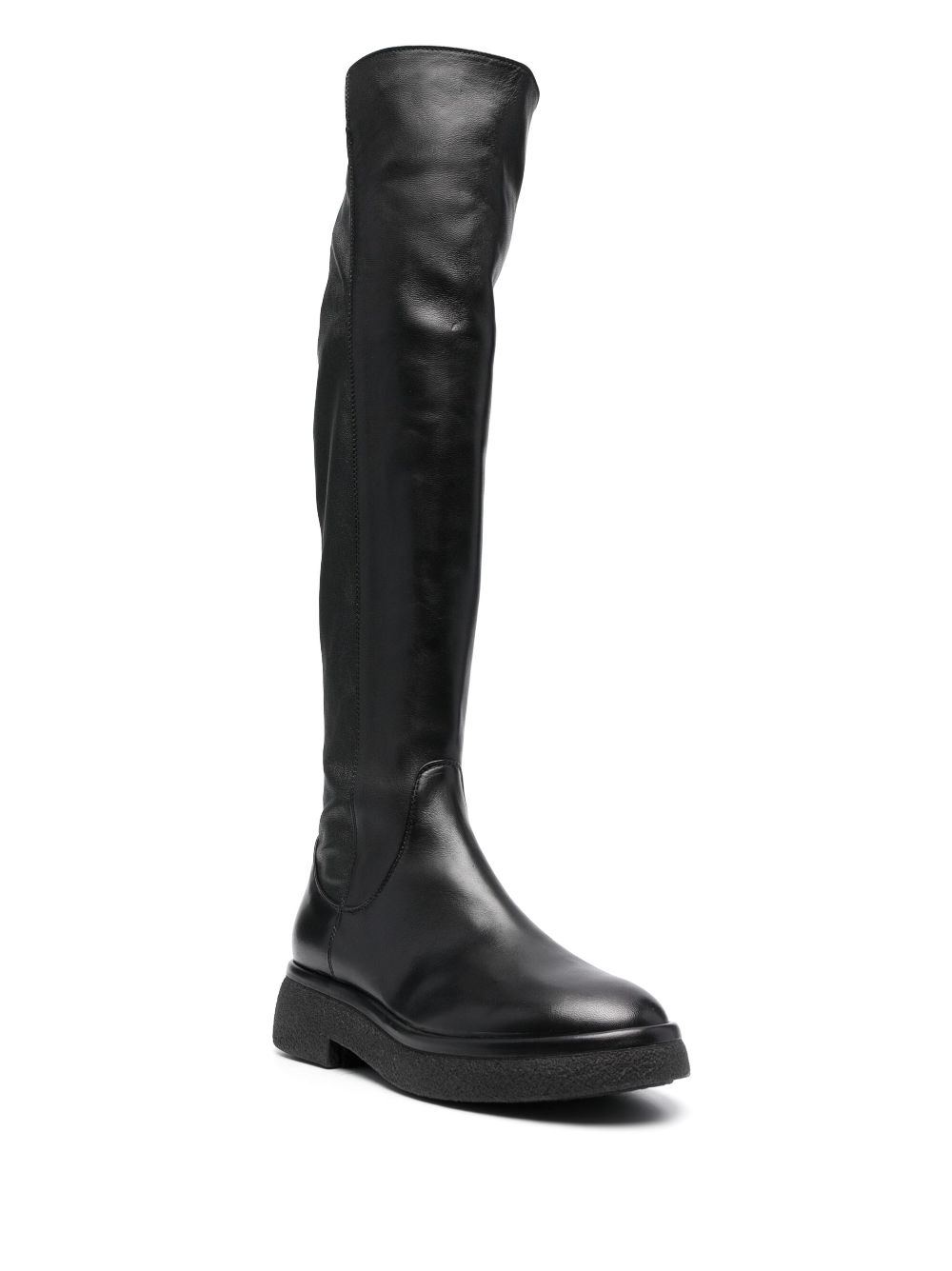 Shop Agl Attilio Giusti Leombruni 40mm Leather Knee Boots In Black