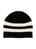Cashmere in Love Kids Bibi striped cashmere beanie hat - Black