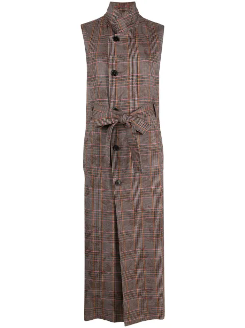 Henrik Vibskov Midnight plaid check waistcoat dress