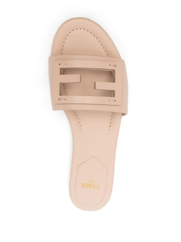 FENDI LEATHER SLIPPERS 'FOLD' 上質レザー スリッパ 洗練 ロゴ Fendi Leather Slippers 'Fold' | Women's Shoes | Vitkac