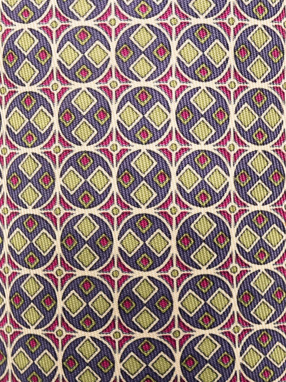 Pre-owned Hermes  Geometric-pattern Silk In Green