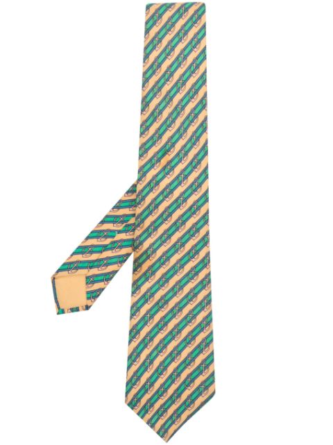 Hermès - pre-owned anchor-print silk tie