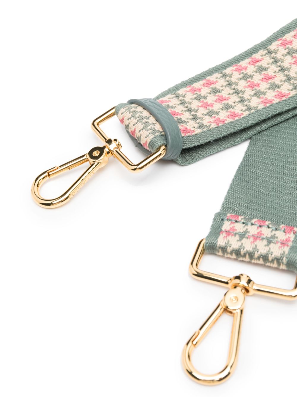 Coccinelle Nastro Pied de Poule shoulder strap - Groen