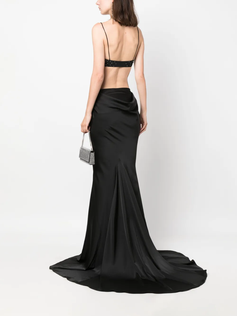 Loulou Gedrapeerde maxi-rok - Zwart
