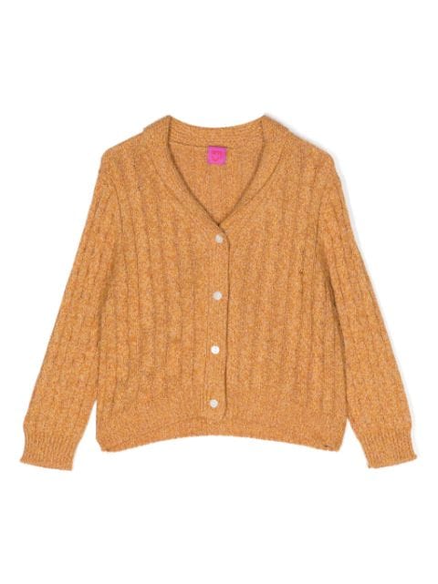 Cashmere in Love Kids Dorset cable-knit cotton blend cardigan