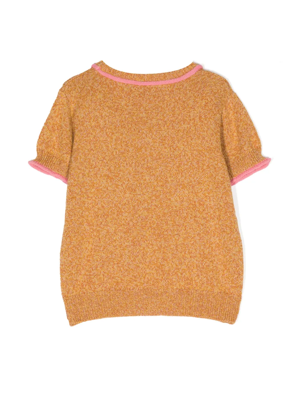 Shop Cashmere In Love Brighton Cotton Blend Knitted T-shirt In Yellow