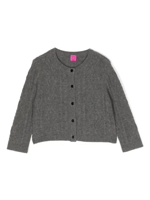 Cashmere in Love Kids Alaska Mini cable-knit wool blend cardigan