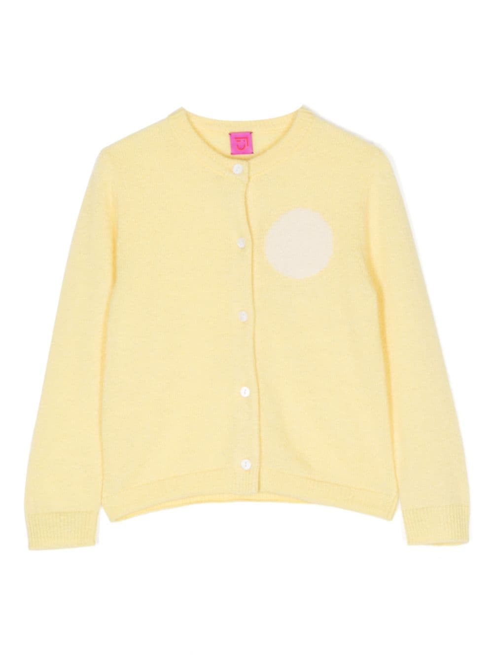 Cashmere In Love Babies' Alta Cashmere-silk Cardigan In Yellow