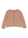 Cashmere in Love Kids Alaska Mini cable-knit wool blend cardigan - Brown