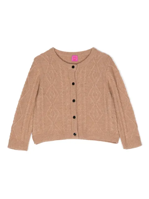 Cashmere in Love Kids Alaska Mini cable-knit wool blend cardigan