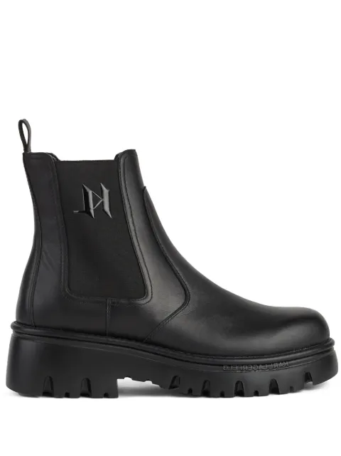 Karl Lagerfeld Kombat leather ankle boots