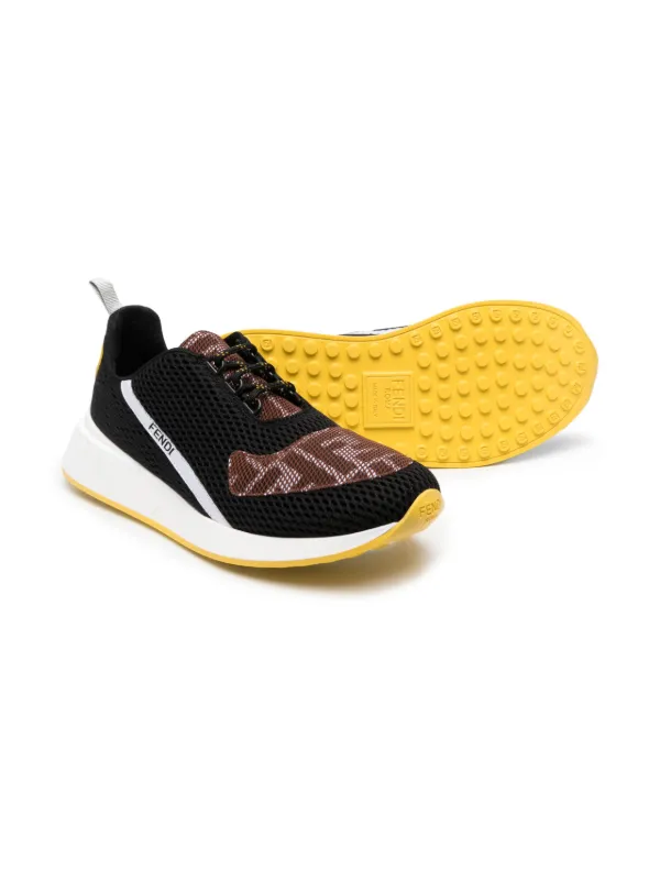 FENDI キッズ　シューズ Fendi Kids FF-logo Print low-top Sneakers | Black | FARFETCH