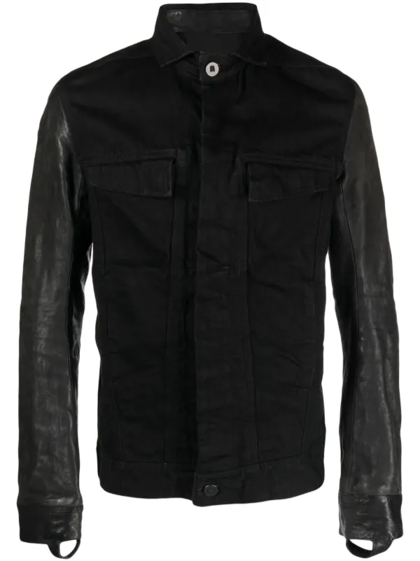 Boris Bidjan Saberi contrast-sleeve Shirt Jacket - Farfetch