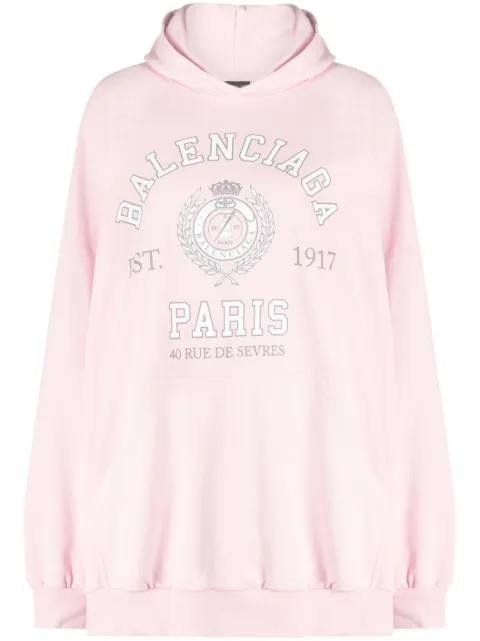 Balenciaga logo-print cotton hoodie