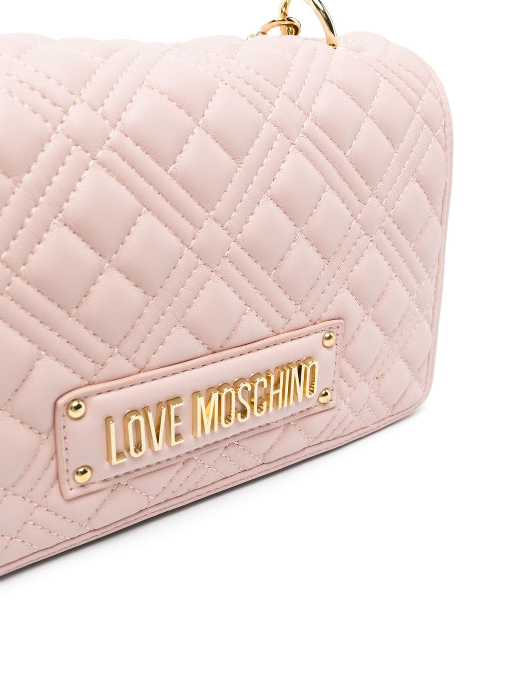 Love Moschino logo-lettering Quilted Shoulder Bag - Farfetch
