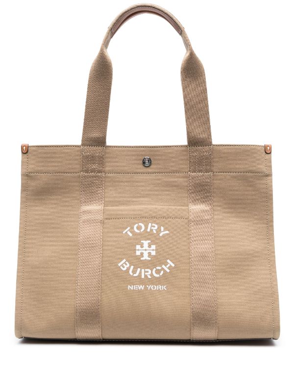 Tory Burch Tory Logo-Print Tote Bag